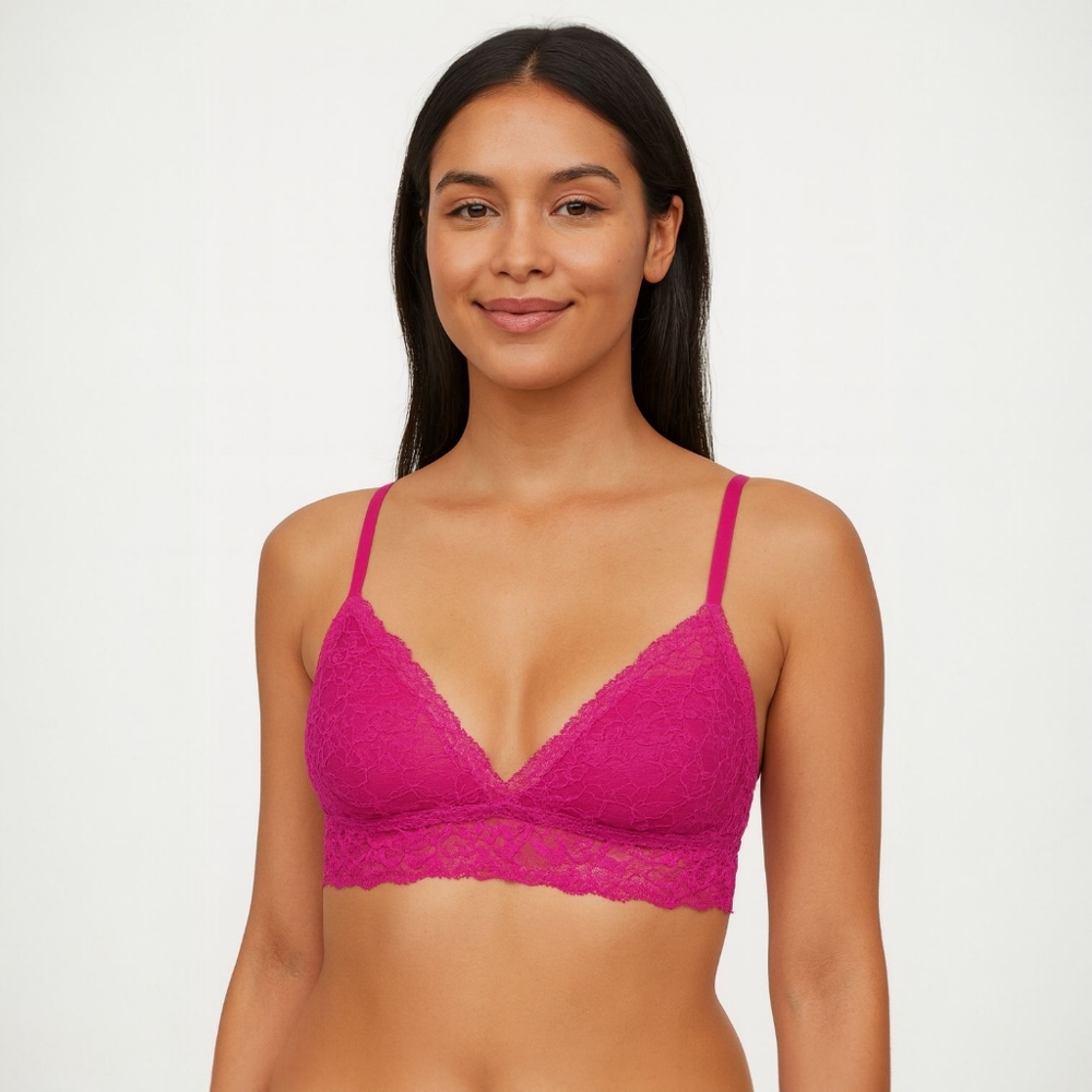 Victoria’s Secret Women's Fuchsia Posey Lace Curvy Bralette Size XL - Picture 9 of 10